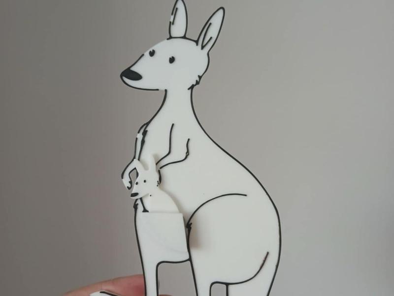 Coloring kangaroo