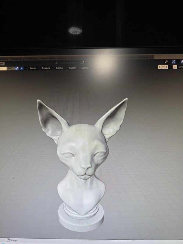 sphynx cat bust