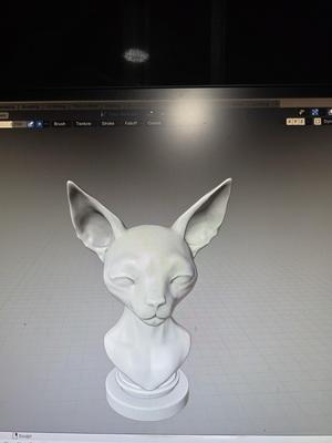 sphynx cat bust