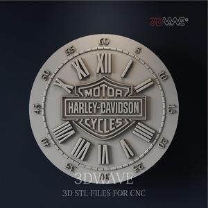 BIKER WALL CLOCK 3d stl files for CNC