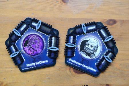 Boardgame character stat markers and holder for Betrayal at House on the Hill