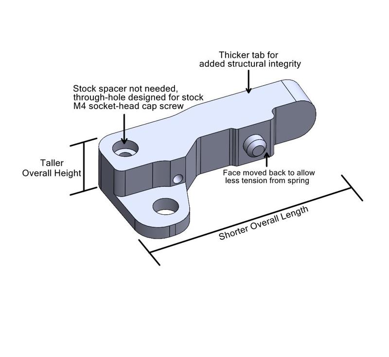 Ender 3 Pro Extruder Motor Filament Tensioner Arm Replacement