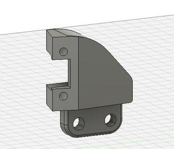 Ender 3 12mm Linear Rail Y axis end stop remount bracket