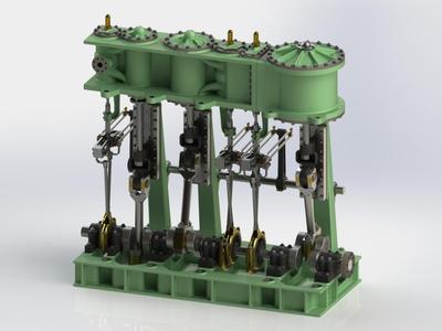 Triple Expansion Marine Steam engine update 6
