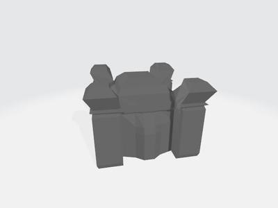low poly mausoleum