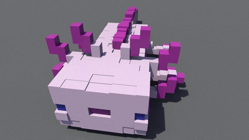 MINCRAFT STYLE AXOLOTL