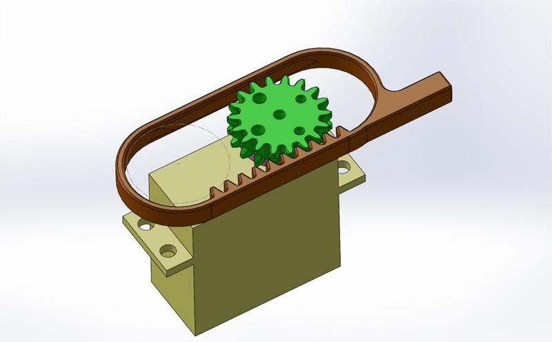 pignon/cremaillere servo