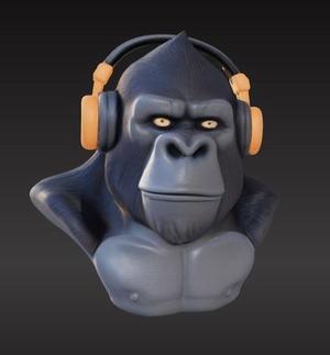 Gorilla bust