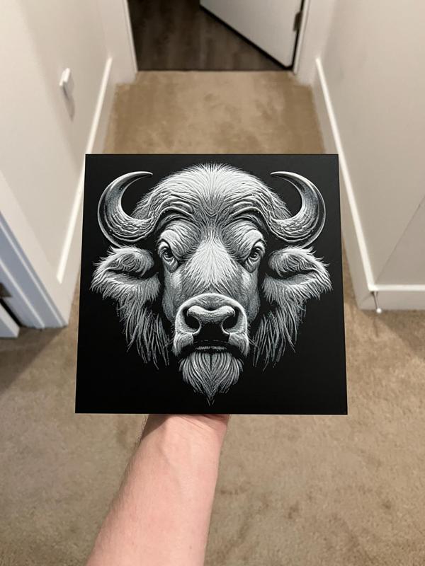 Buffalo Face Hueforge