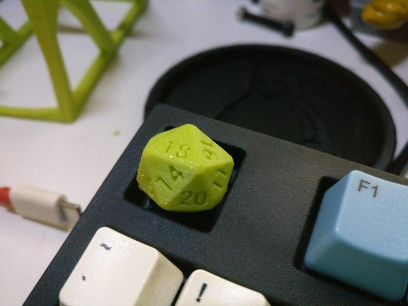 d20 Gaming Dice Keycap
