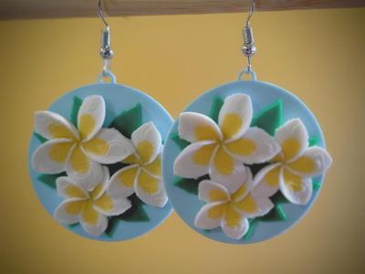 Frangipani Flower Earrings