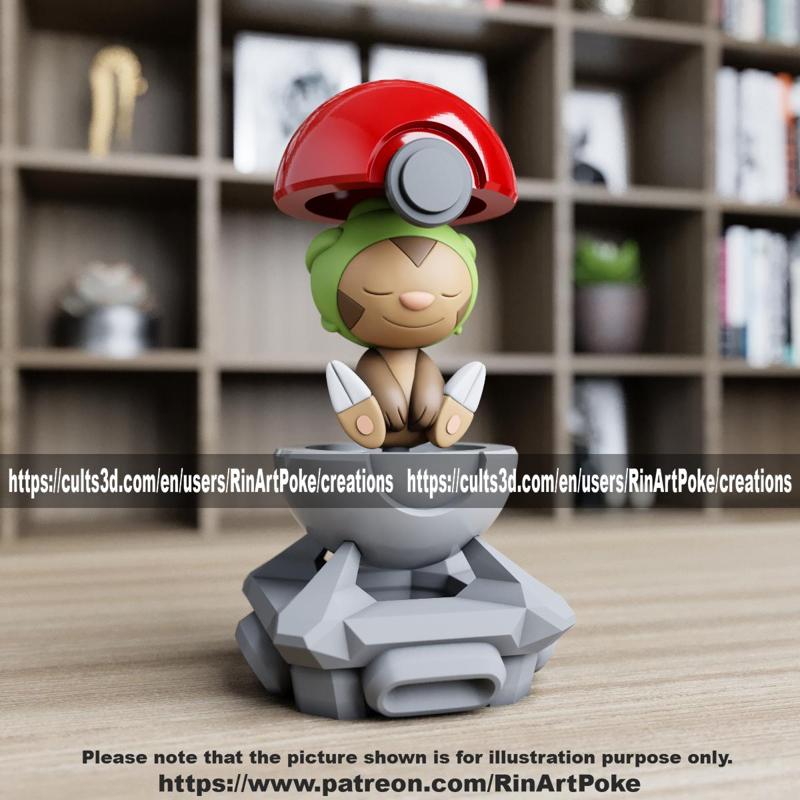 Chespin in the pokeball from Pokemon
