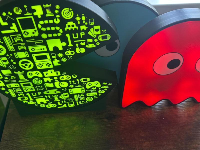 Pacman Led Light Box Mural Stand