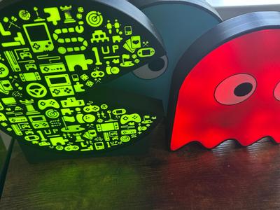 Pacman Led Light Box Mural Stand