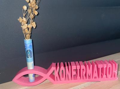 Christian Fish Confirmation Decoration 17cm