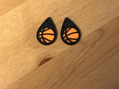 basket ball earrings