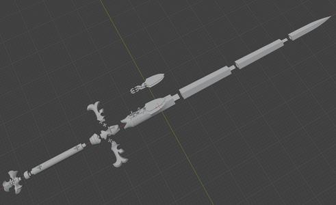 Fragrant Olive Sword - 3d printing