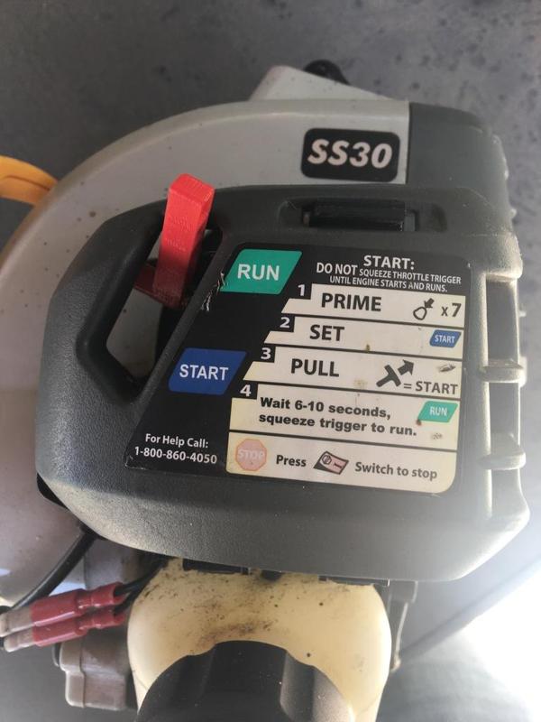 Ryobi SS30 (RY30951) Choke Lever Prime Switch