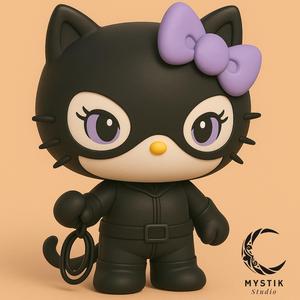 Hello Kitty x Catwoman - 3D Crossover Figure