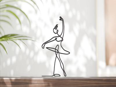 Ballerina 02 One Line Art