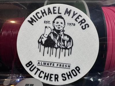 Michael Myers Butcher Shop Coaster