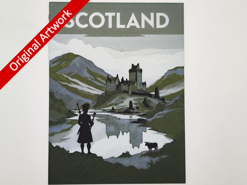 Scotland travel poster - hueforge