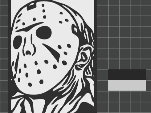 Jason Vorhees Black & White Wall Art