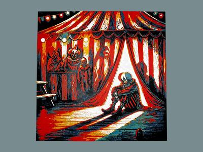 Circus at Dusk Creepy Clown Halloween Hueforge