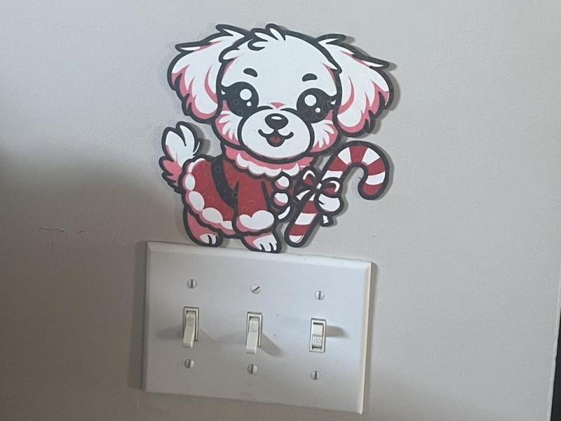 Maltipoo Christmas Wall Art