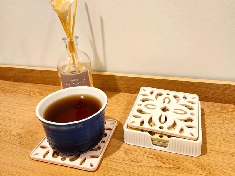 Square Flower Coaster
