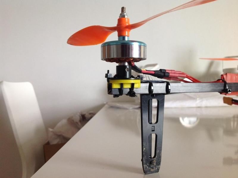 hextronik DT750 motor mount for 10mm tricopter/quadcopter booms