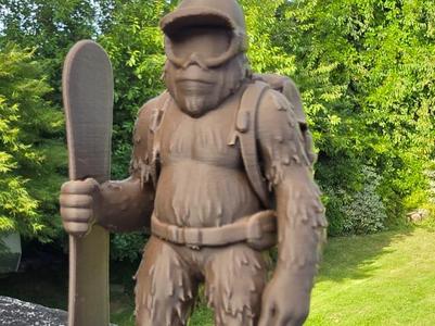 Sasquatch with snowboard