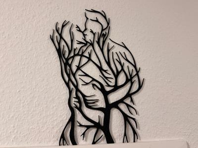 Wall Decor Art Tree Trunk Love Tattoo