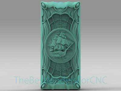 3D Model STL File for CNC Router Laser & 3D Printer Backgammon Sail Ship