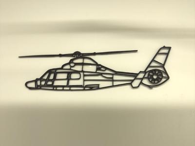 Airbus Dauphin AS365N3+ Helicopter Silhouette