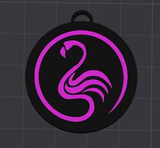 flamingo keyring
