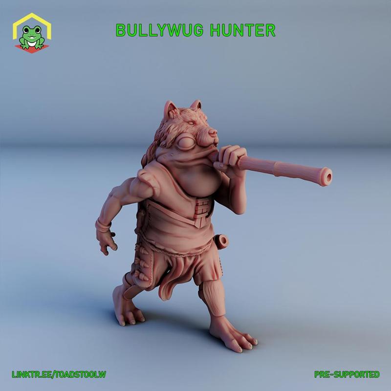 Bullywug hunter - STL - RPG MINIATURE