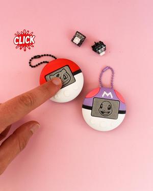 Pokewalker Master Ball Fidget Clicker Keychain 3D Print 3MF