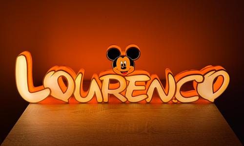 NameLed Lourenço with Mickey Mouse