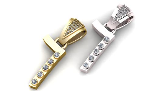 T shape pendant, 3d printable model