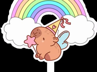 rainbow capybara crest