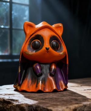 Halloween Raccoon Jar & 2 Miniatures