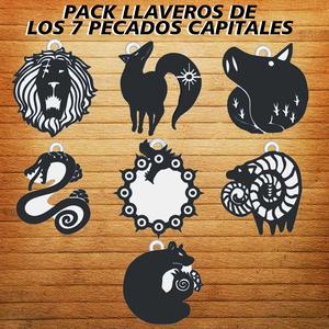 PACK 7 KEY RINGS OF "THE SEVEN DEADLY SINS" - "THE SEVEN DEADLY SINS" KEY CHAIN