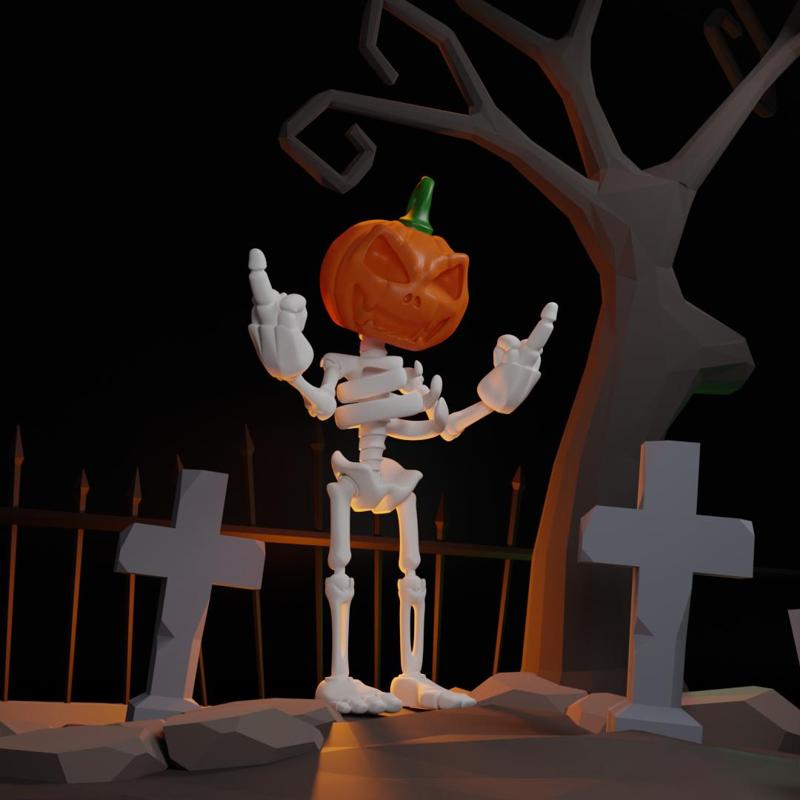 SKELETON PUMPKIN