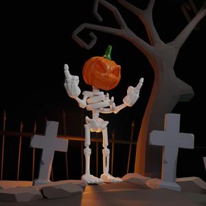 SKELETON PUMPKIN