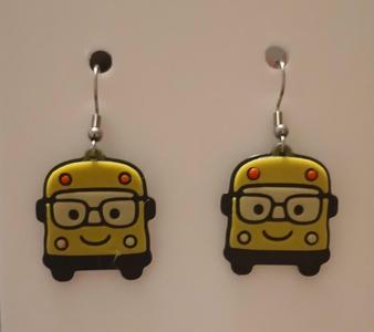 School Bus Earrings & Keychain | No AMS Needed | Back to School Teacher Gift 3D Print STL
