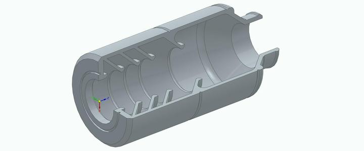 Paintball Silencer, muzzle brake for Tippmann cronus.
