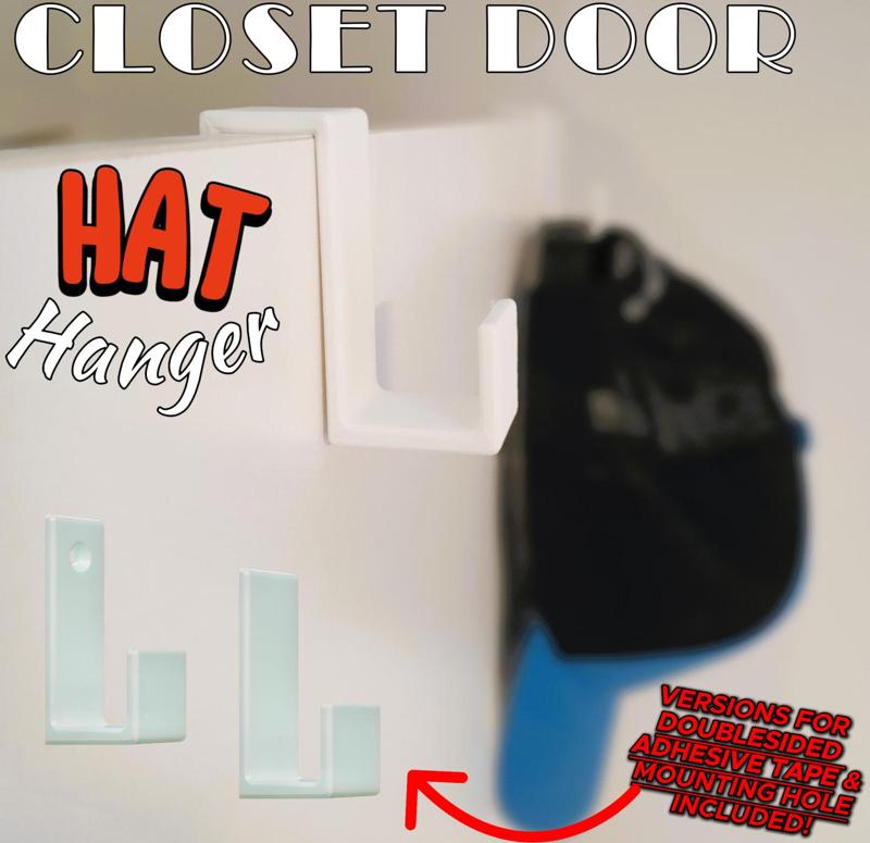 Closet Door Hanger for Baseball cap