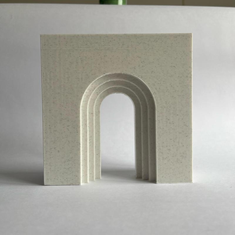 Minimalist Arch Bookend | 3D Printable Architectural Decor-VASE
