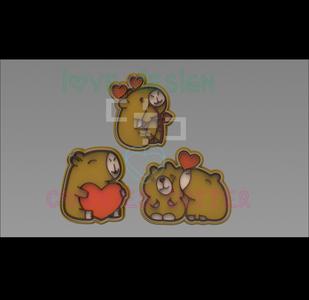 CUTTER + MARKER VALENTINE'S DAY (capybaras)